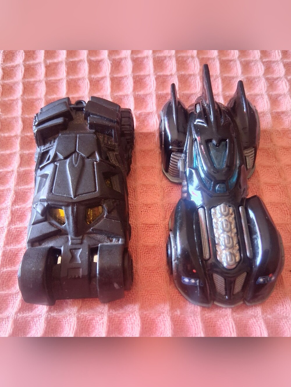 Set Of 2 Batman, Batmobiles, HOT WHEELS, Mattel, Black